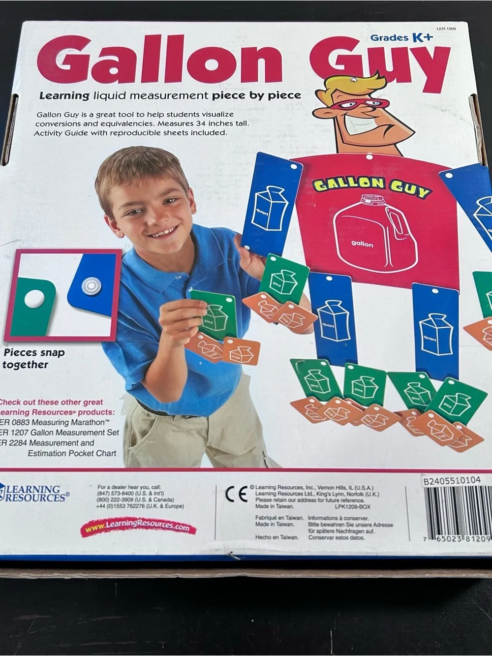VTG Learning Resources GALLON GUY Measurement Aid Grades K+ Discontinued Math